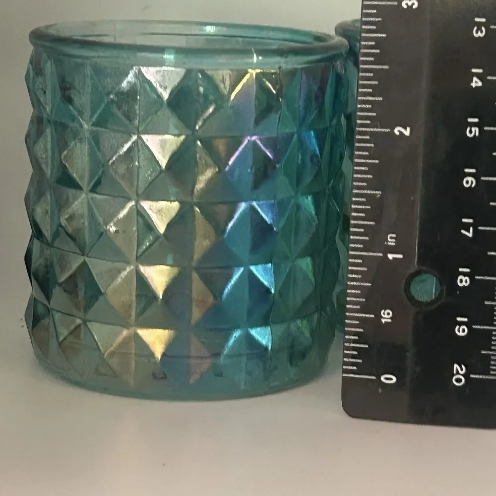 Iridescent Votive Holders /Set Of Three